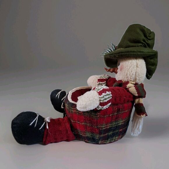 Basket Christmas Decor Snowman 10" Fruit Candy Planter Basket Holiday Gifts - Picture 6 of 6
